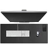 Cacoy Leather Desk Pad Blotter Protector, 39.4"x15.7" Large Mouse Pad for Desk, Gaming Computer M...