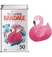 BioSwiss Bandages, Flamingo Shaped Self Adhesive Bandage, Latex Free Sterile Wound Care, 50 Count