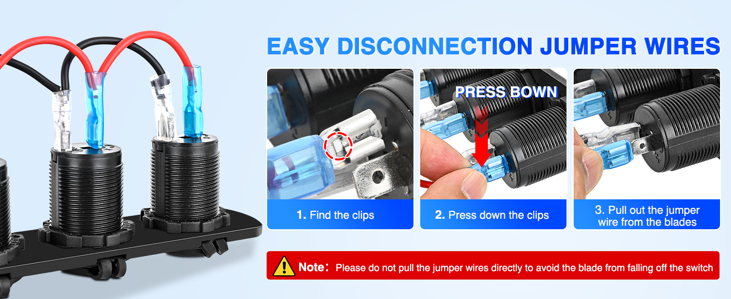 EASY DISCONNECTION JUMPER WIRES