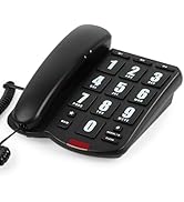 Awishwell Landline Phones for Seniors, Big Button Telephone with Loud Volume and One-Touch Speed ...