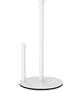 Paper Towel Holder Countertop, White Kitchen Roll Holder Stand for Kitchen and Bathroom Organizat...
