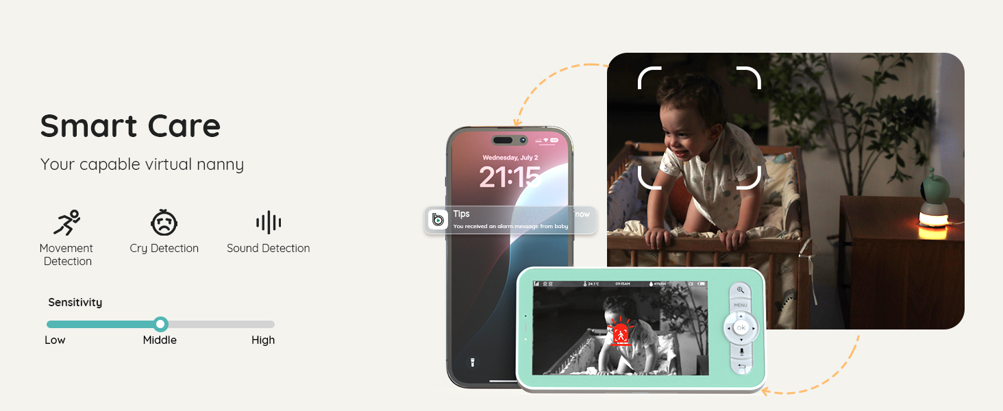 baby monitor WiFi phone app