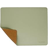 Leather Mouse Pad - Wood Mouse Pad with Stitched Edge,PU Non-Slip Mouse Pad,Double Side Mousepad,...