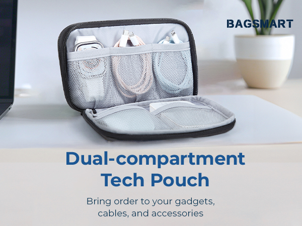 Dual-compartment Tech Pouch