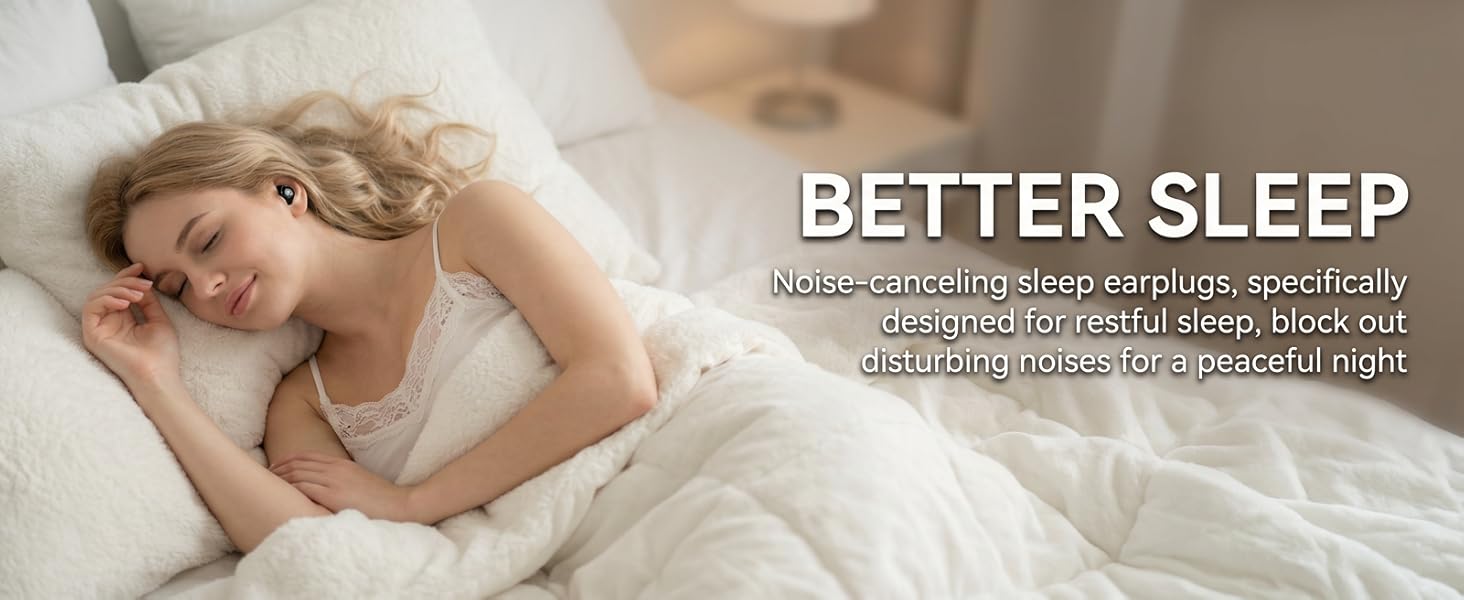 Ear Plugs for Sleeping Noise Cancelling,Ultra-Comfy Noise Reduction for Side Sleepers