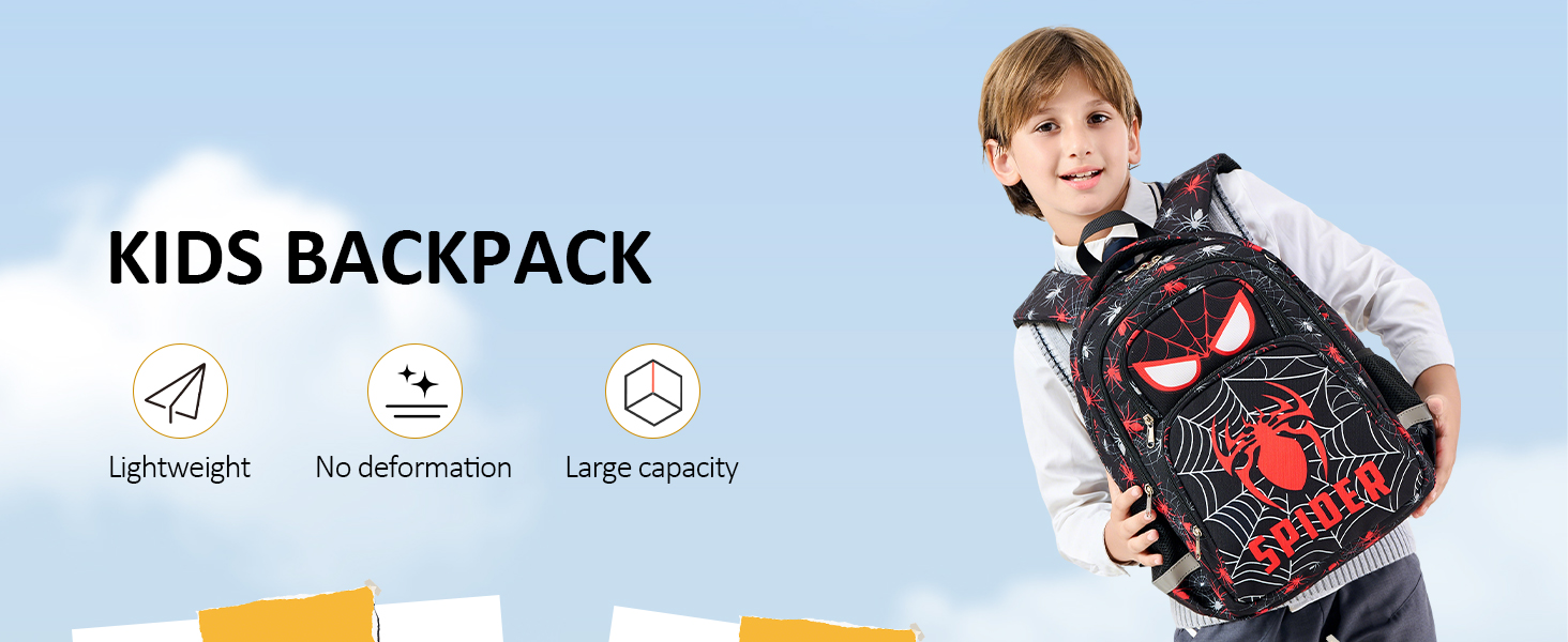 Kids school backpack, lightweight, large capacity, non-deformable children backpack for school.