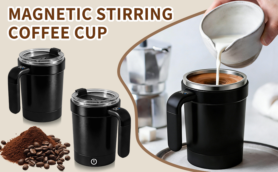 automatic stirring coffee mug