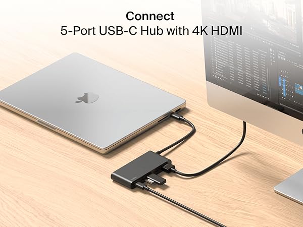 Belkin Connect 5-Port USB-C Hub with 4K HDMI