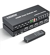 HDMI Switch 4 In 1 Out, 1080P@60Hz 4 Ports HDMI Switch with Seamless Timing Cycle Switching, RS23...