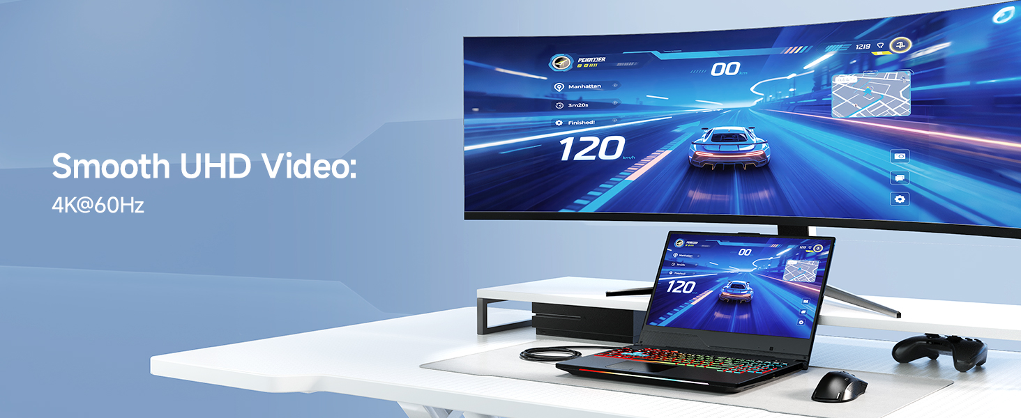 Cable Matters 10Gbps USB C to USB C cable with 4K@60Hz video support.