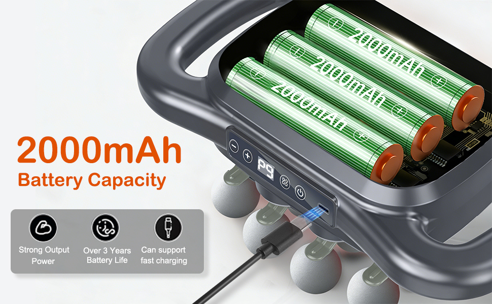 2000mAh Battery Capacity