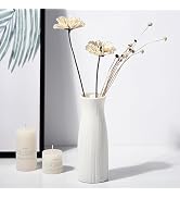 Unbreakable Vase for Flowers,White Plastic Vase Minimalist Style Suitable for Modern Home Decorat...