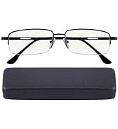 Noble Blue Light Reading Glasses – Half Rim Reading Glasses Blue Light Blocking - Comes with Glas...