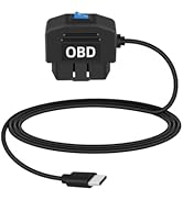 YANBORONSN OBD 2 to USB C Power Cable for Dash Cam,USB C to OBD-II Hardwire Cable Adapter with Sw...