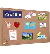 Large Bulletin Board - 72 X 48 inches Decorative Felt Pin Board - 6' x 4' Cork Board Alternative ...