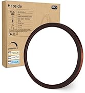hepside 1Pack Dimmable Flush Mount Ceiling Light Fixture Oil Rubbed Bronze, 3CCT Selectable 3000/...