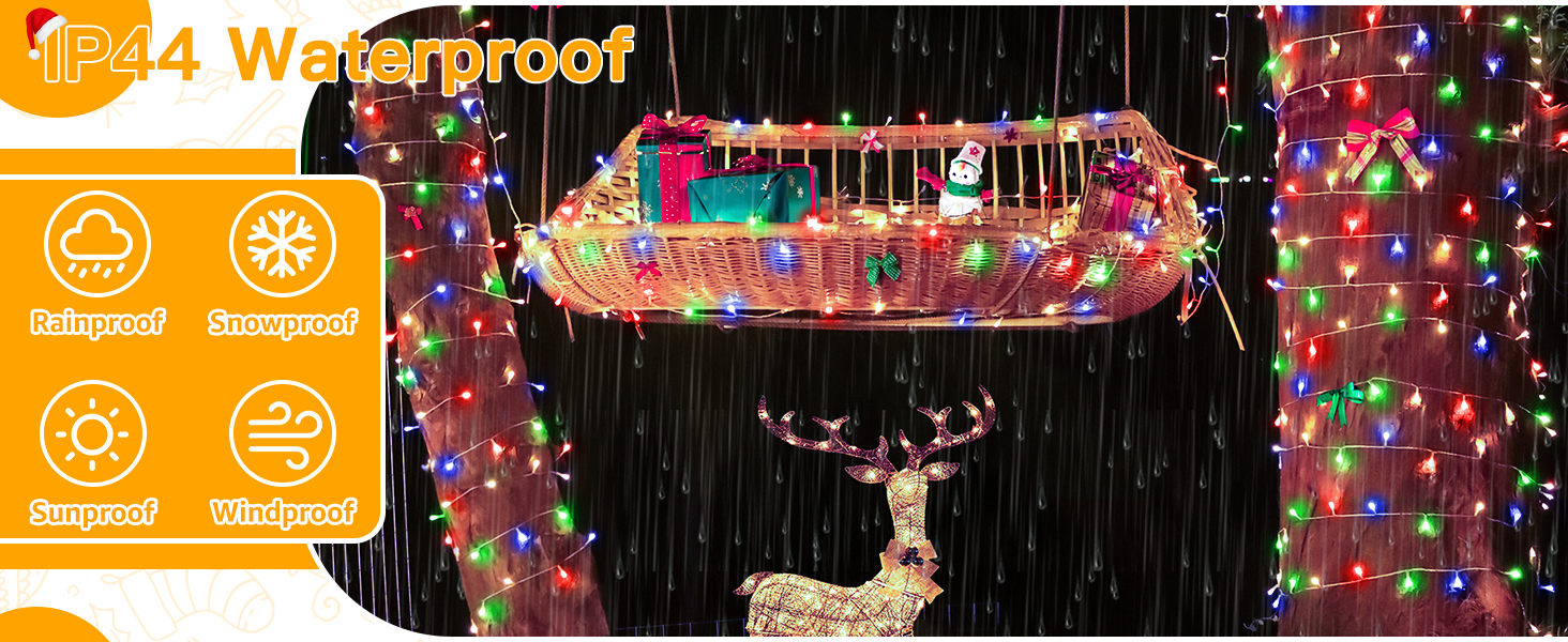 christmas lights outdoor waterproof