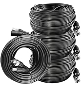 TIGERSECU 60-Feet (18 Meters) Premium BNC Video and Power Extension Cables for CCTV Video Securit...