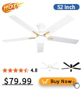 52 Inch Ceiling Fans with Lights, App&amp;amp;amp;Remote Control, Low Profile Modern Ceiling Fan, 6 Sp...