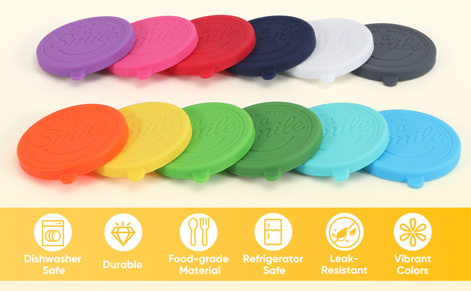 Food-Grade and Colorful Silicone Oui Yogurt Jar Covers
