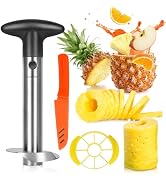 Cook Guy Round Handle Pineapple Corer and Slicer Set - Includes Reinforced Stainless Steel Cutter...