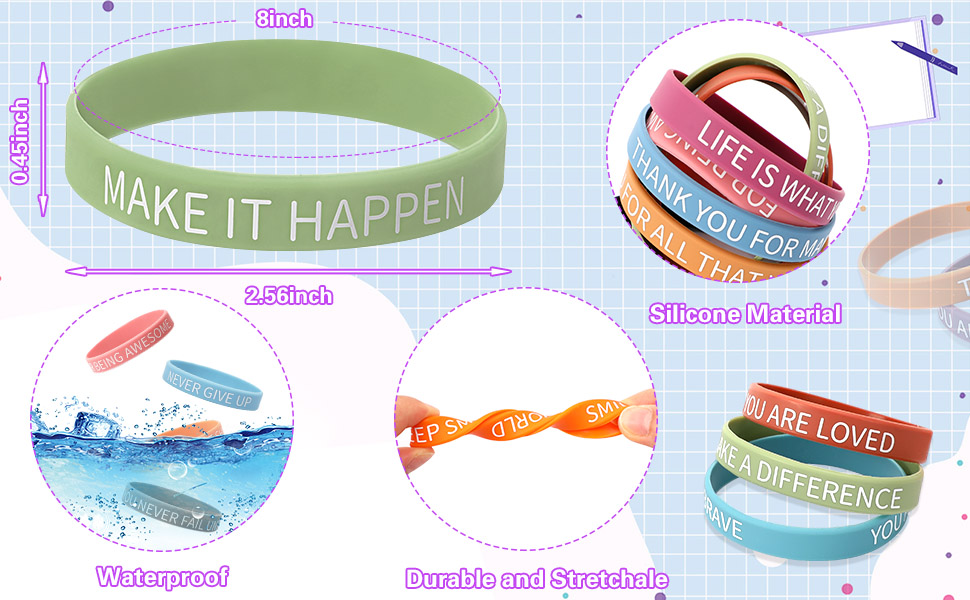 JUNEBRUSHS Motivational Bracelets