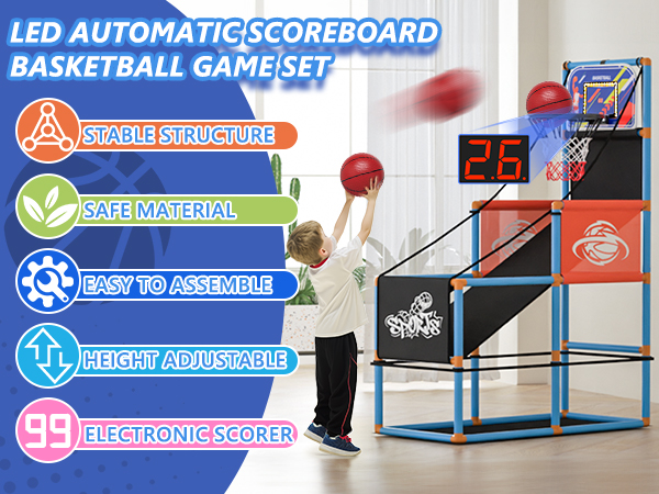 basketball hoop indoor+kids basketball hoop+boys toys age 10+outdoor toys for toddlers age 1-3