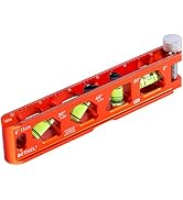 Torpedo Level, Magnetic Conduit Level with 4 Vials, V-Groove and Magnet Track, Aluminum Alloy Con...