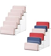 Cabilock 6 Tier Acrylic Risers Display Stands:2PCS Tiered Display Stand Risers Perfume Organizer ...