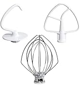 Funmit Mixers Accessories K45WW Wire Whip K45DH Dough Hook K45B Coated Flat Blade Paddle with Scr...