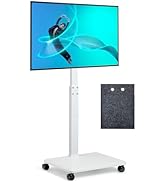 La Jaco Rolling TV Stand for 32 to 65 70 Inch TVs, Portable TV Cart on Wheels with A Felt Bag, He...