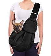 Lukovee Pet Sling, Hand Free Dog Sling Carrier Adjustable Padded Strap Tote Bag Breathable Cotton...