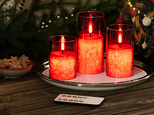 red led candles for Christmas decorations