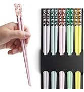 AYFDISHS Chopsticks,Chopsticks Dishwasher Safe,5 Pairs 9.45In/24cm Colorful Lightweight Fiberglas...
