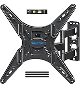 MOUNTUP TV Wall Mount Full Motion Tilting TV Mount Bracket for Most 26-55 Inch Flat Curved TVs wi...