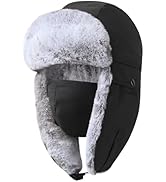 GADIEMKENSD Winter Trapper Hat with Ear Flap Chin Strap and Windproof Mask