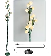 WERFOP Flower Floor Lamp, Multi-Heads Standing Lamp for Living Room Corner with Flexible Goosenec...