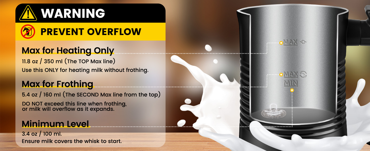 electric milk frother for cappuccino and latte