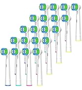 Replacement Toothbrush Heads Compatible with Braun Oral B, 20 Pack Professional Electric Brush He...