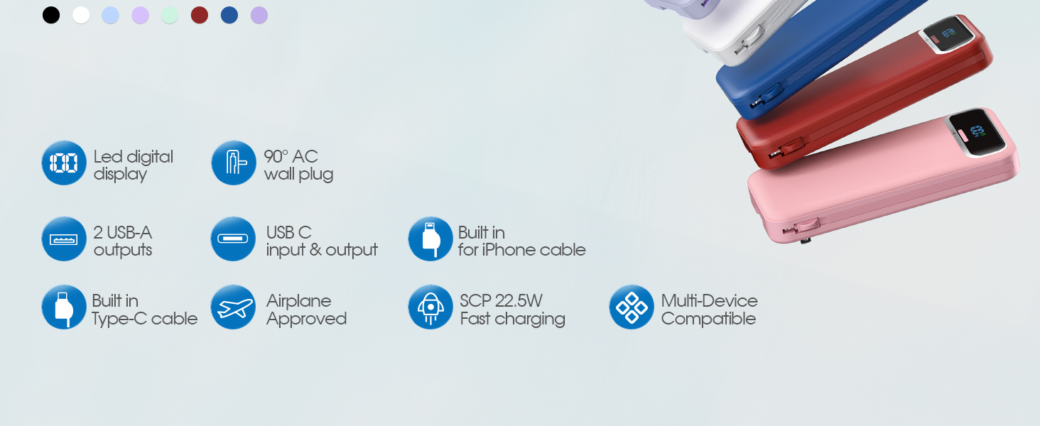 Portable charger AC wall plug