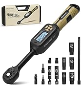 Digital Torque Wrench 3/8 Drive, 3.1-62.7ft-lb (4.25-85 Nm) ±1% Accuracy Inch Pound Torque Wrench...