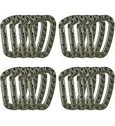 Tactical Carabiner Keychain -12/15/16 Pack Hard Polymer Carabiners D Rings Light Weight Spring Sn...