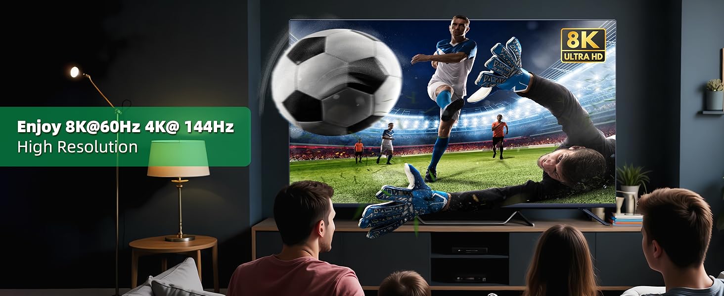 8K@60Hz USB C to DisplayPort 1.4 Adapter Unidirectional, 4K 1200Hz Type C to Display Port Adapter