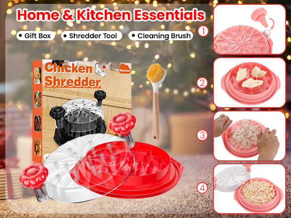 Chicken Shredder Large Chicken Breast Meat Shredder Tool Twist Brush home essentials kitchen gadgets