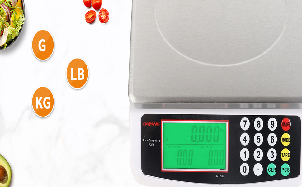 5 units freely convertible (ml,g, kg, lb, oz) With high precision sensors 0.05oz/1g increments