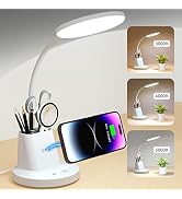 Sailstar Desk Lamps for Home Office, Small Desk Lamp with Wireless Charger, 800LM LED Desk Lamp P...