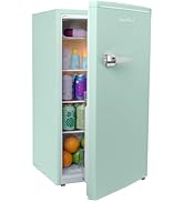 West Bend Mini Fridge for Bedroom, Office, Bar or College Dorm Room, Retro Compact Refrigerator f...