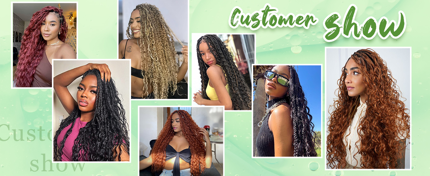 beautiful pictures for deep wave braiding hair