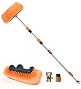SISUPASSIE 12FT Car Wash Brush with Long Handle, 12-Inch Soft Bristle Car Cleaning Brush for Clea...