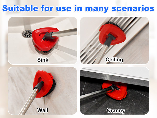 O-Cedar EasyWring 2 Tank Spin Mop Handle Mop Base &amp;amp; Mop Brush Combo